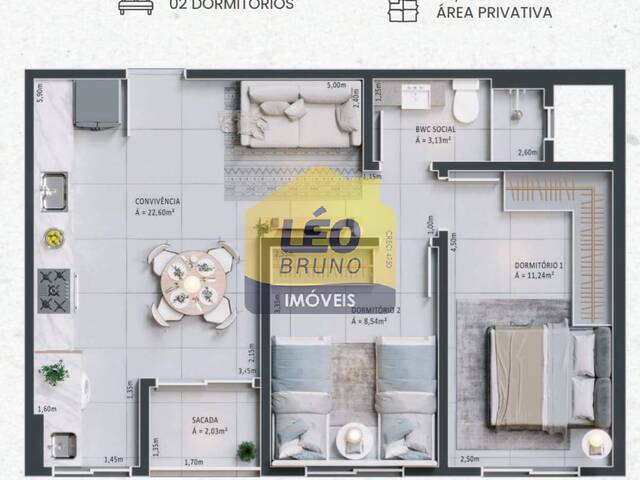 #1048 - Apartamento para Venda em Cocal do Sul - SC - 3