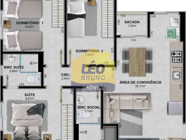 #2382 - Apartamento para Venda em Criciúma - SC - 2